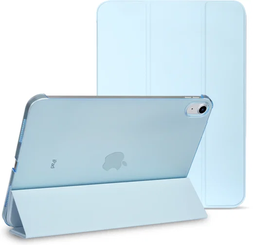 Apple iPad 11 (25) / 10.9 (22) Hoes Transparante Tri-Fold Book Case Lichtblauw afbeelding 1
