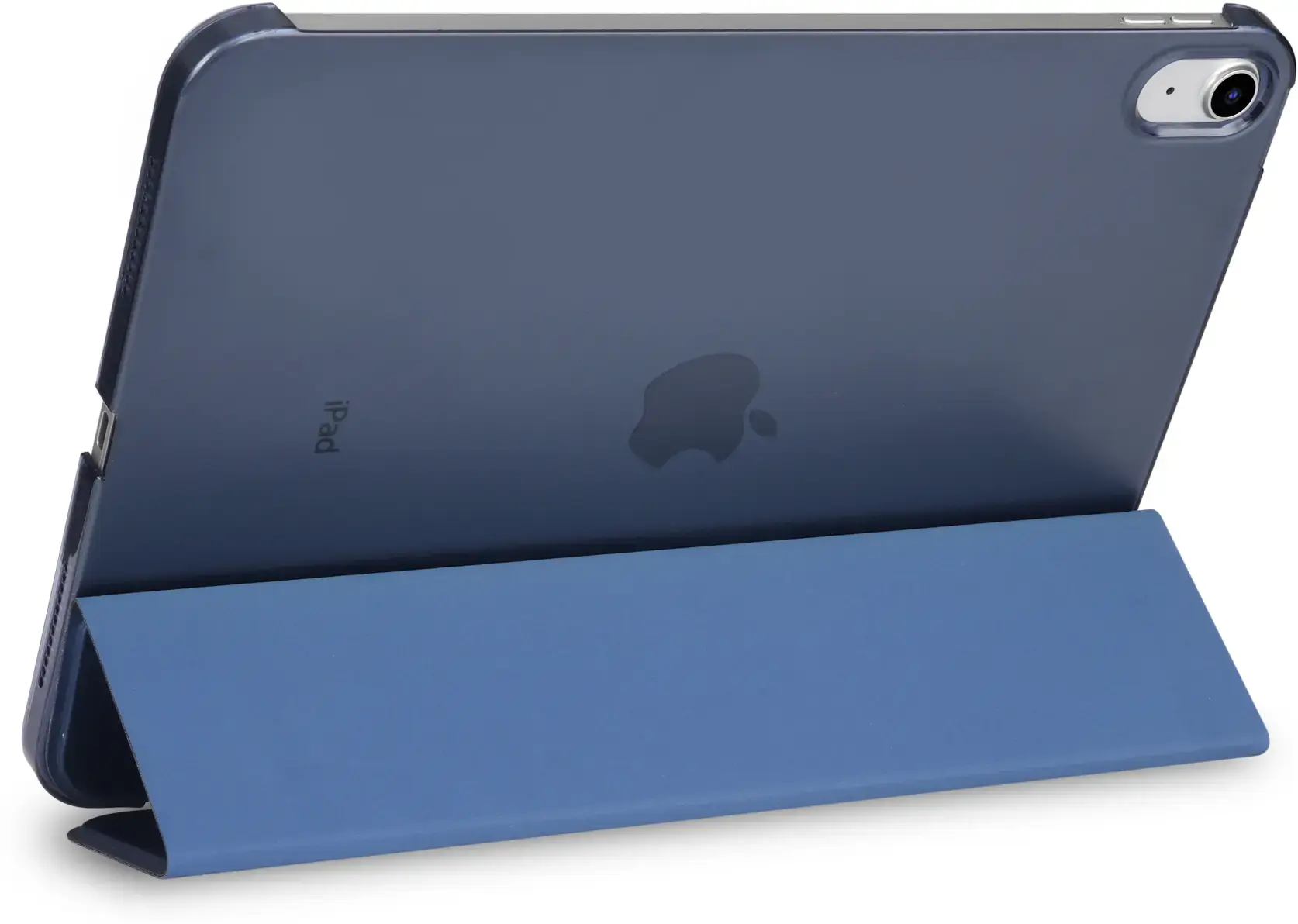 Apple iPad Air 10.9 (2022/2020) Hoes Transparante Tri-Fold Book Case Blauw afbeelding 12