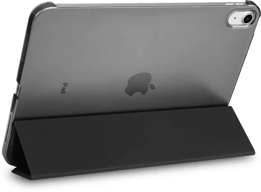 Apple iPad Air 10.9 (2022/2020) Hoes Transparante Tri-Fold Book Case Zwart afbeelding 12