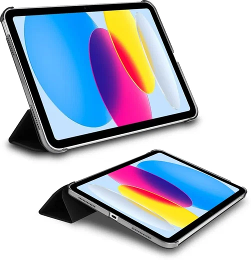 Apple iPad Air 10.9 (2022/2020) Hoes Transparante Tri-Fold Book Case Zwart afbeelding 11