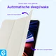 Apple iPad Air 10.9 (2022/2020) Hoes Transparante Tri-Fold Book Case Beige afbeelding 7