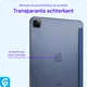 Apple iPad Air 13 (24/25/26) Hoes Transparante Tri-Fold Book Case Blauw afbeelding 2