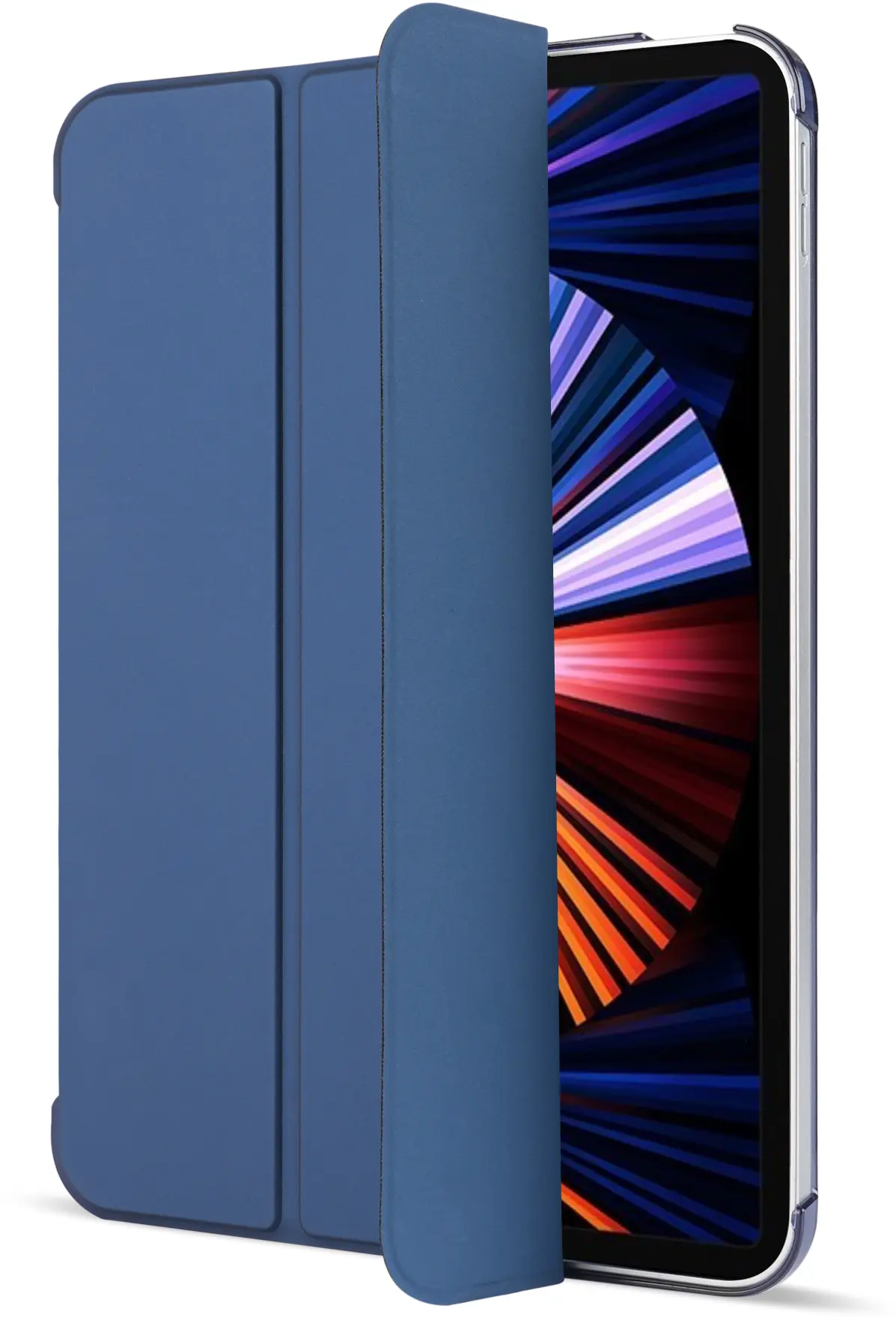 Apple iPad Air 13 (24/25/26) Hoes Transparante Tri-Fold Book Case Blauw afbeelding 10