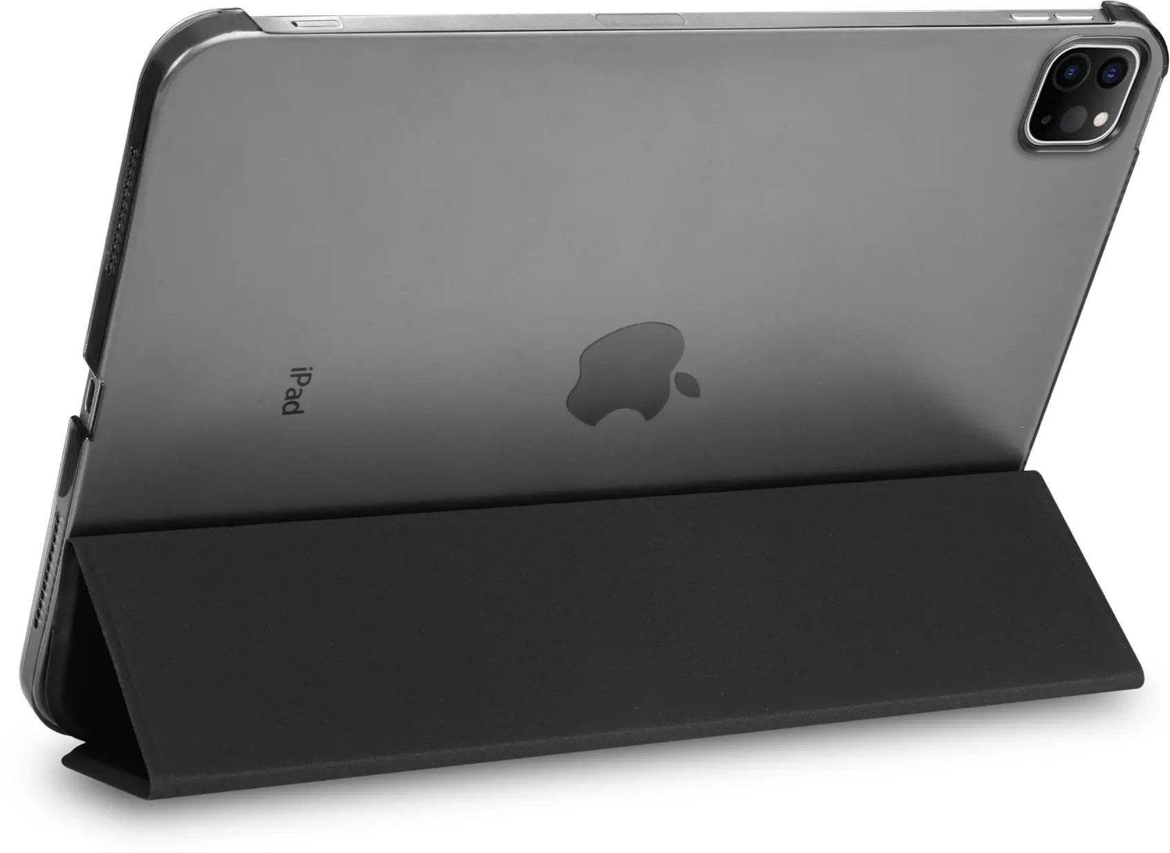 Apple iPad Air 13 (24/25/26) Hoes Transparante Tri-Fold Book Case Zwart afbeelding 12