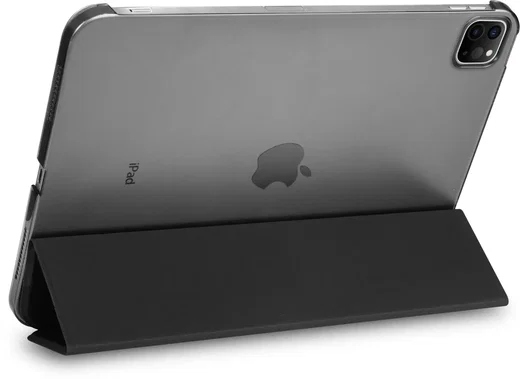 Apple iPad Air 13 (24/25/26) Hoes Transparante Tri-Fold Book Case Zwart afbeelding 12
