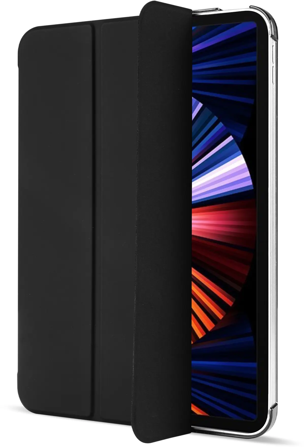 Apple iPad Air 13 (24/25/26) Hoes Transparante Tri-Fold Book Case Zwart afbeelding 10