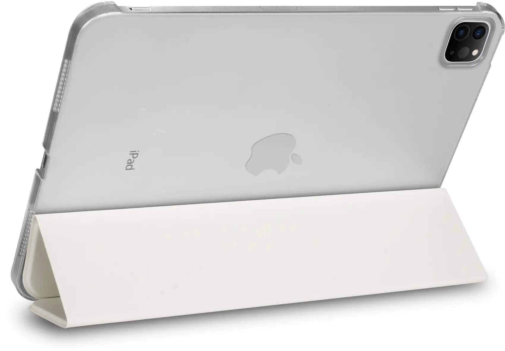 Apple iPad Air 13 (24/25/26) Hoes Transparante Tri-Fold Book Case Beige afbeelding 12