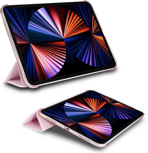 Apple iPad Air 13 (24/25/26) Hoes Transparante Tri-Fold Book Case Roze afbeelding 11