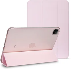 Apple iPad Air 13 (24/25/26) Hoes Transparante Tri-Fold Book Case Roze afbeelding