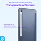 Samsung Tab S10 Lite / S10 FE / S9 FE Hoes Transparante Tri-Fold Book Case Blauw afbeelding 2