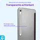 Samsung Tab S10 Lite / S10 FE / S9 FE Hoes Transparante Tri-Fold Book Case Zwart afbeelding 2