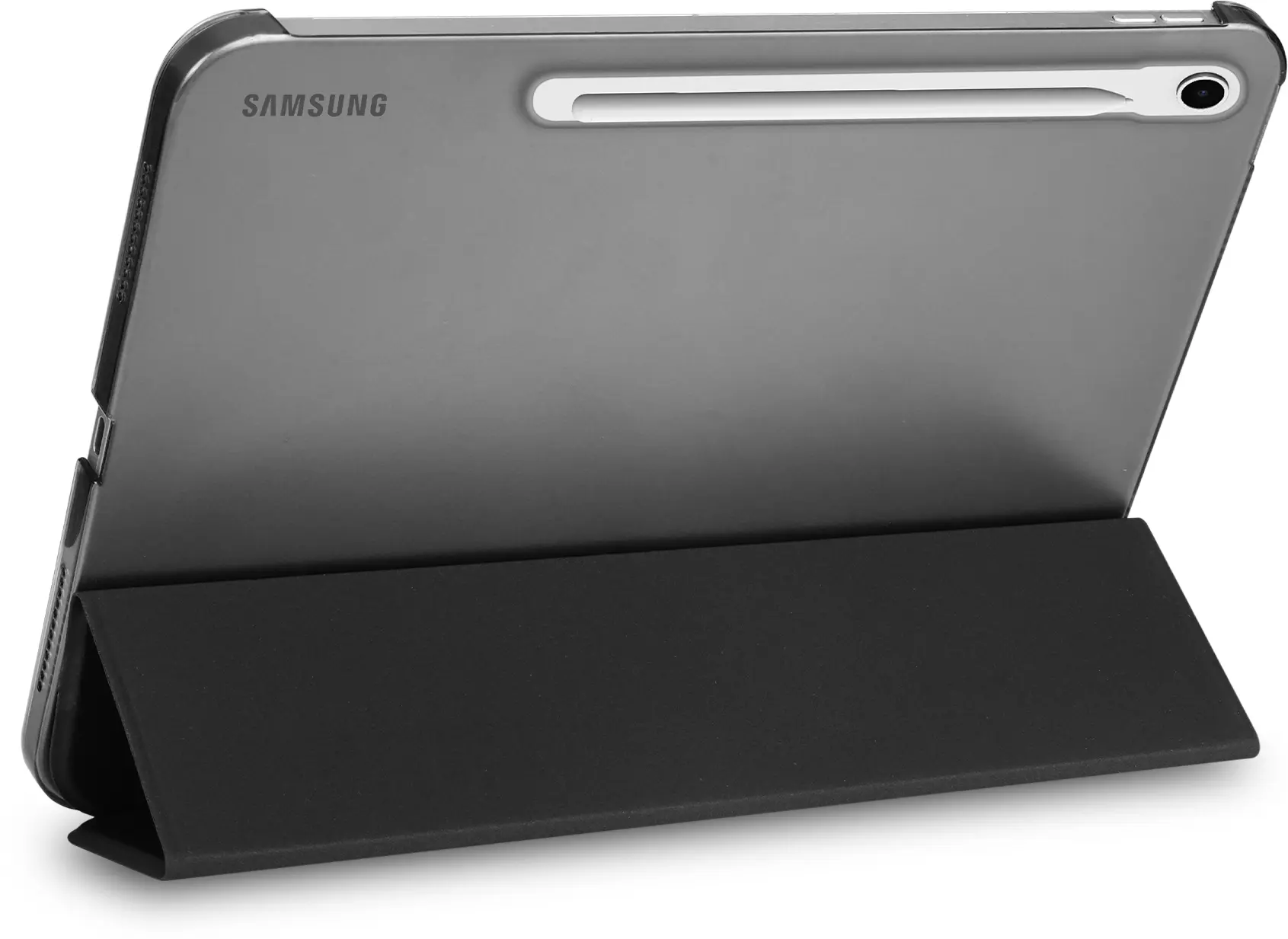 Samsung Tab S10 Lite / S10 FE / S9 FE Hoes Transparante Tri-Fold Book Case Zwart afbeelding 12