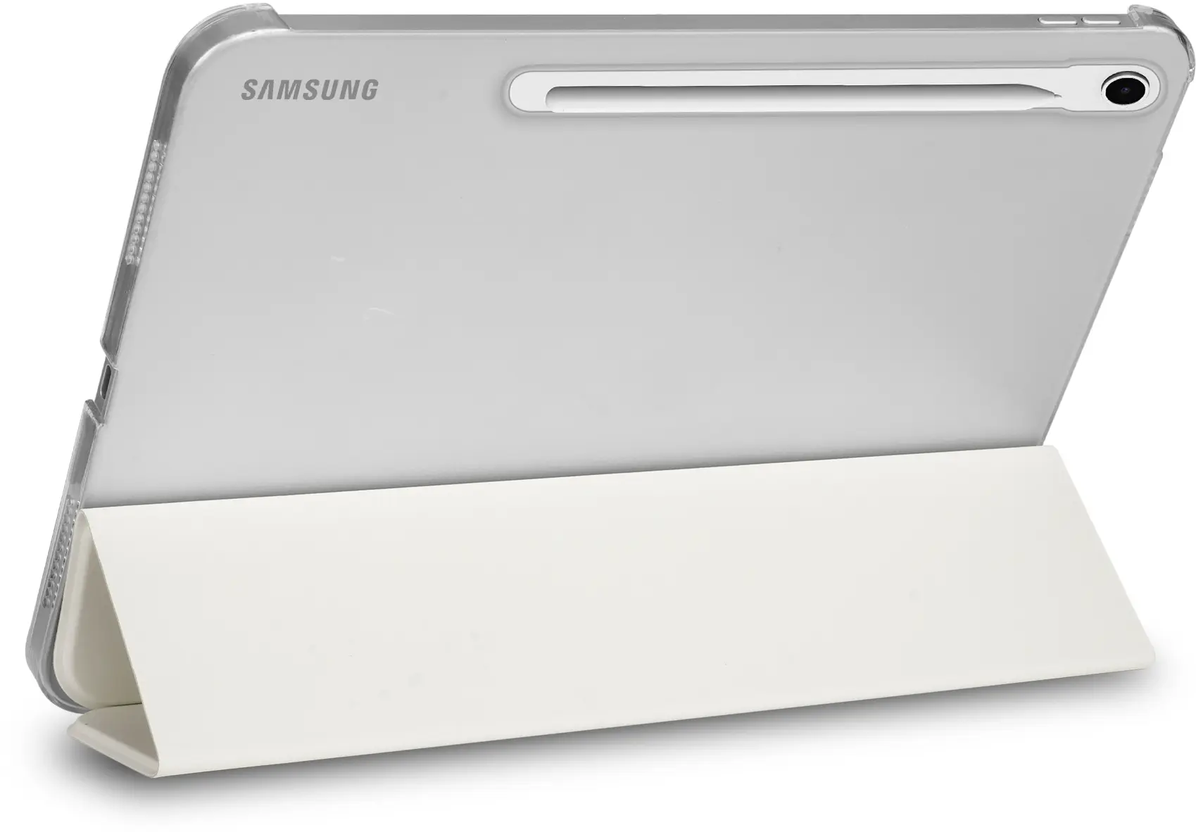 Samsung Tab S10 Lite / S10 FE / S9 FE Hoes Transparante Tri-Fold Book Case Beige afbeelding 12