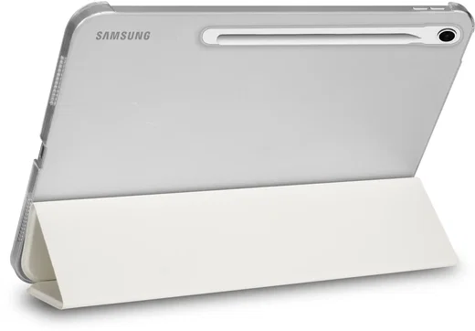 Samsung Tab S10 Lite / S10 FE / S9 FE Hoes Transparante Tri-Fold Book Case Beige afbeelding 12