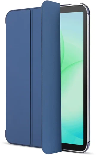 Samsung Tab A11 / A9 Hoes Transparante Tri-Fold Book Case Blauw afbeelding 10