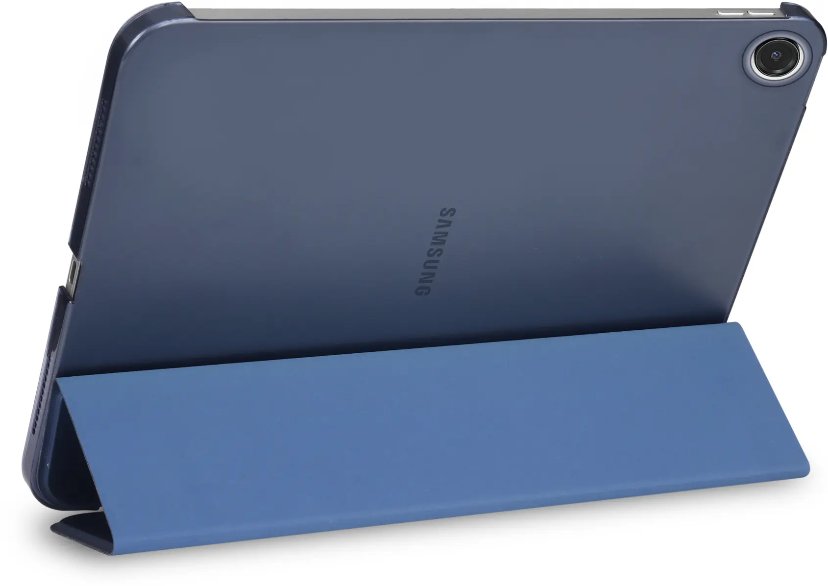 Samsung Tab A11 / A9 Hoes Transparante Tri-Fold Book Case Blauw afbeelding 12