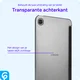 Samsung Tab A11 / A9 Hoes Transparante Tri-Fold Book Case Zwart afbeelding 2