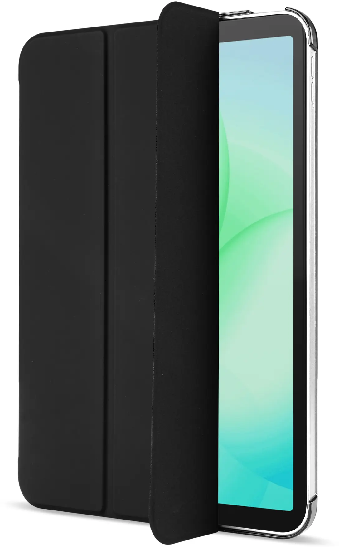 Samsung Tab A11 / A9 Hoes Transparante Tri-Fold Book Case Zwart afbeelding 10
