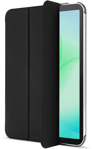 Samsung Tab A11 / A9 Hoes Transparante Tri-Fold Book Case Zwart afbeelding 10