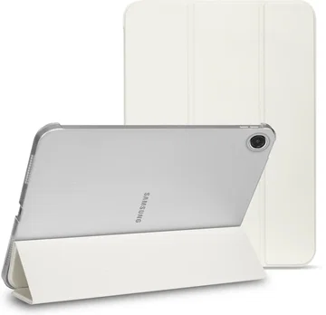 Samsung Tab A11 / A9 Hoes Transparante Tri-Fold Book Case Beige