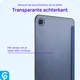 Samsung Tab A11 Plus / A9 Plus Hoes Transparante Tri-Fold Book Case Blauw afbeelding 2