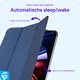 Samsung Tab A11 Plus / A9 Plus Hoes Transparante Tri-Fold Book Case Blauw afbeelding 6