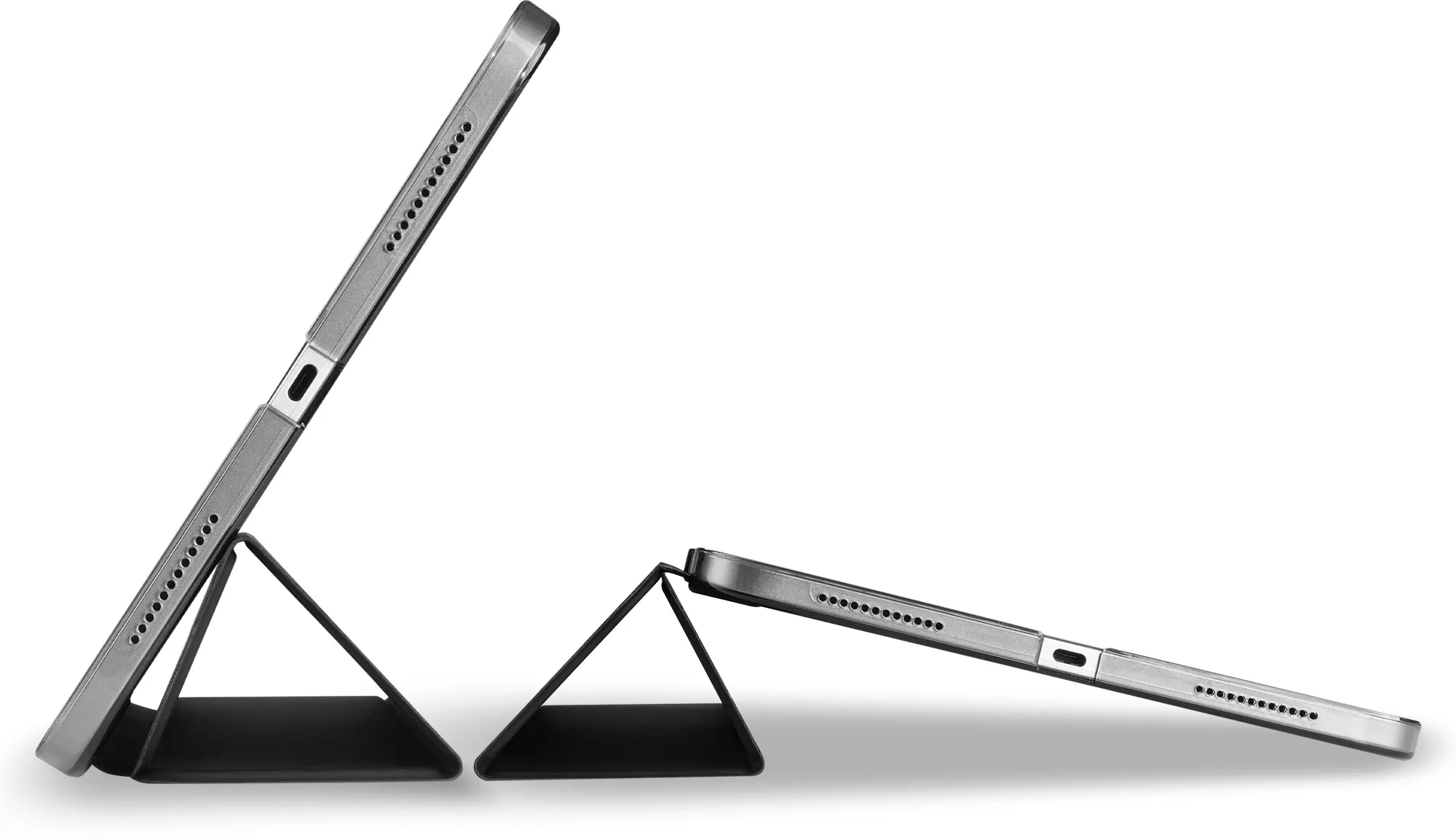 Samsung Tab A11 Plus / A9 Plus Hoes Transparante Tri-Fold Book Case Zwart afbeelding 13