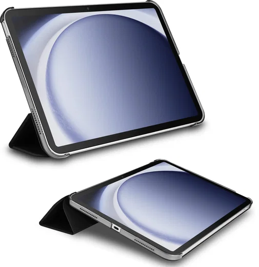 Samsung Tab A11 Plus / A9 Plus Hoes Transparante Tri-Fold Book Case Zwart afbeelding 11