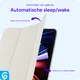Samsung Tab A11 Plus / A9 Plus Hoes Transparante Tri-Fold Book Case Beige afbeelding 6