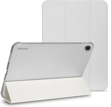 Samsung Tab A11 Plus / A9 Plus Hoes Transparante Tri-Fold Book Case Beige