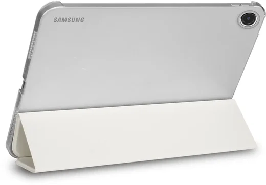 Samsung Tab A11 Plus / A9 Plus Hoes Transparante Tri-Fold Book Case Beige afbeelding 12