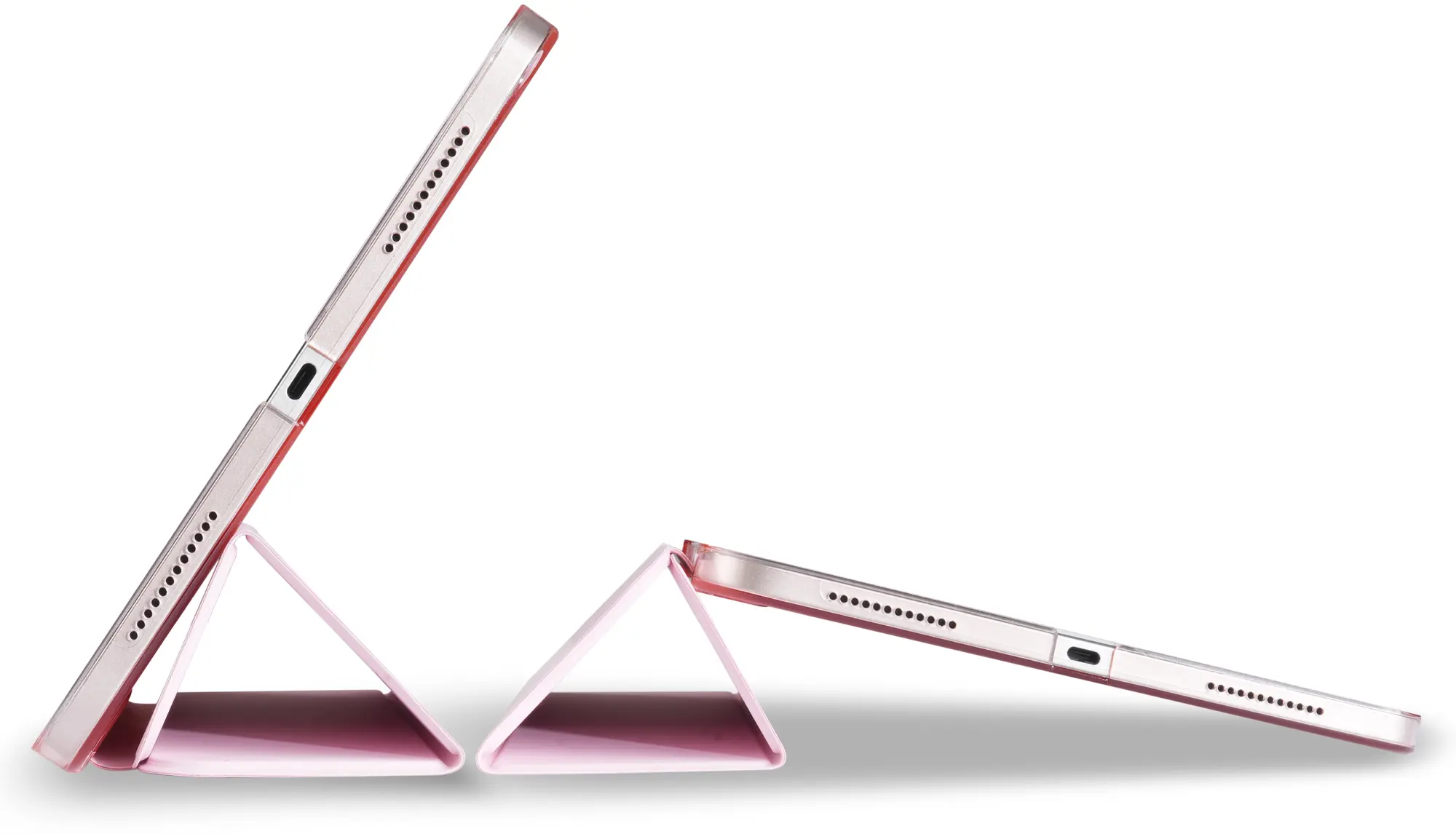 Samsung Tab A11 Plus / A9 Plus Hoes Transparante Tri-Fold Book Case Roze afbeelding 13
