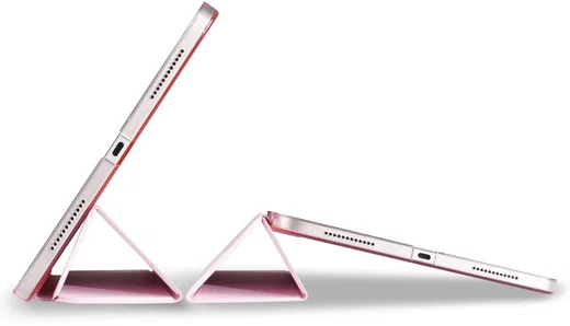 Samsung Tab A11 Plus / A9 Plus Hoes Transparante Tri-Fold Book Case Roze afbeelding 13