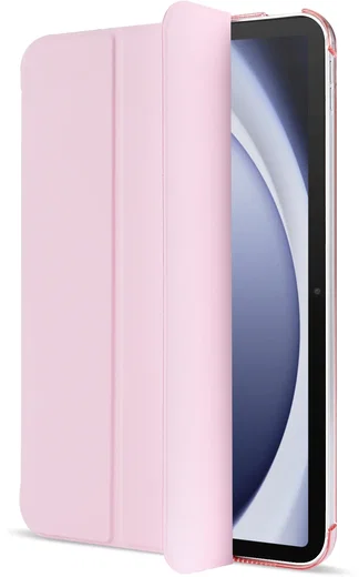 Samsung Tab A11 Plus / A9 Plus Hoes Transparante Tri-Fold Book Case Roze afbeelding 10