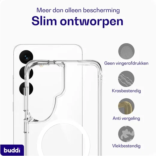 Buddi Core Samsung Galaxy S26 FE Hoesje MagSafe Back Cover Transparant afbeelding 6