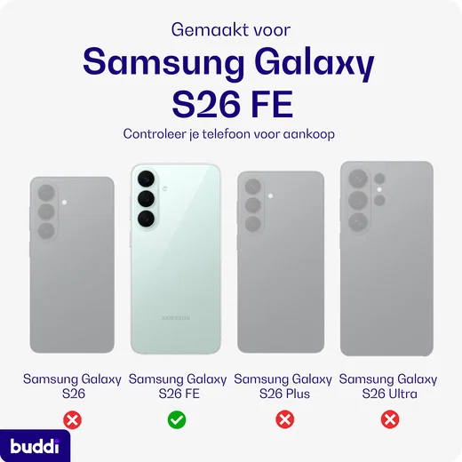 Buddi Core Samsung Galaxy S26 FE Hoesje MagSafe Back Cover Transparant afbeelding 2