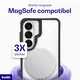 Buddi Hybrid Samsung Galaxy S26 FE Hoesje MagSafe Back Cover Transparant Zwart afbeelding 3