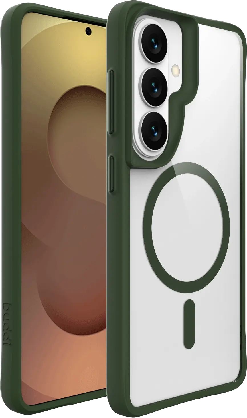 Buddi Hybrid Samsung Galaxy S26 FE Hoesje MagSafe Back Cover Transparant Groen afbeelding 7