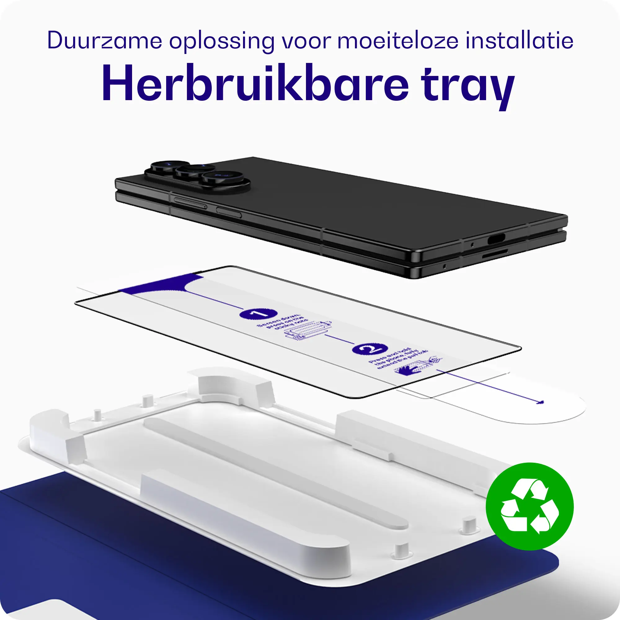 Buddi Easy Fit Samsung Z Fold 8 Ultra Tempered Glass met Installatietray 2-Pack afbeelding 9