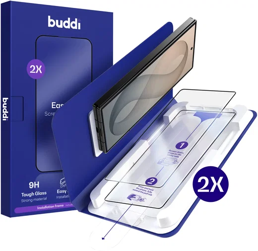 Buddi Easy Fit Samsung Z Fold 8 Ultra Tempered Glass met Installatietray 2-Pack afbeelding 1
