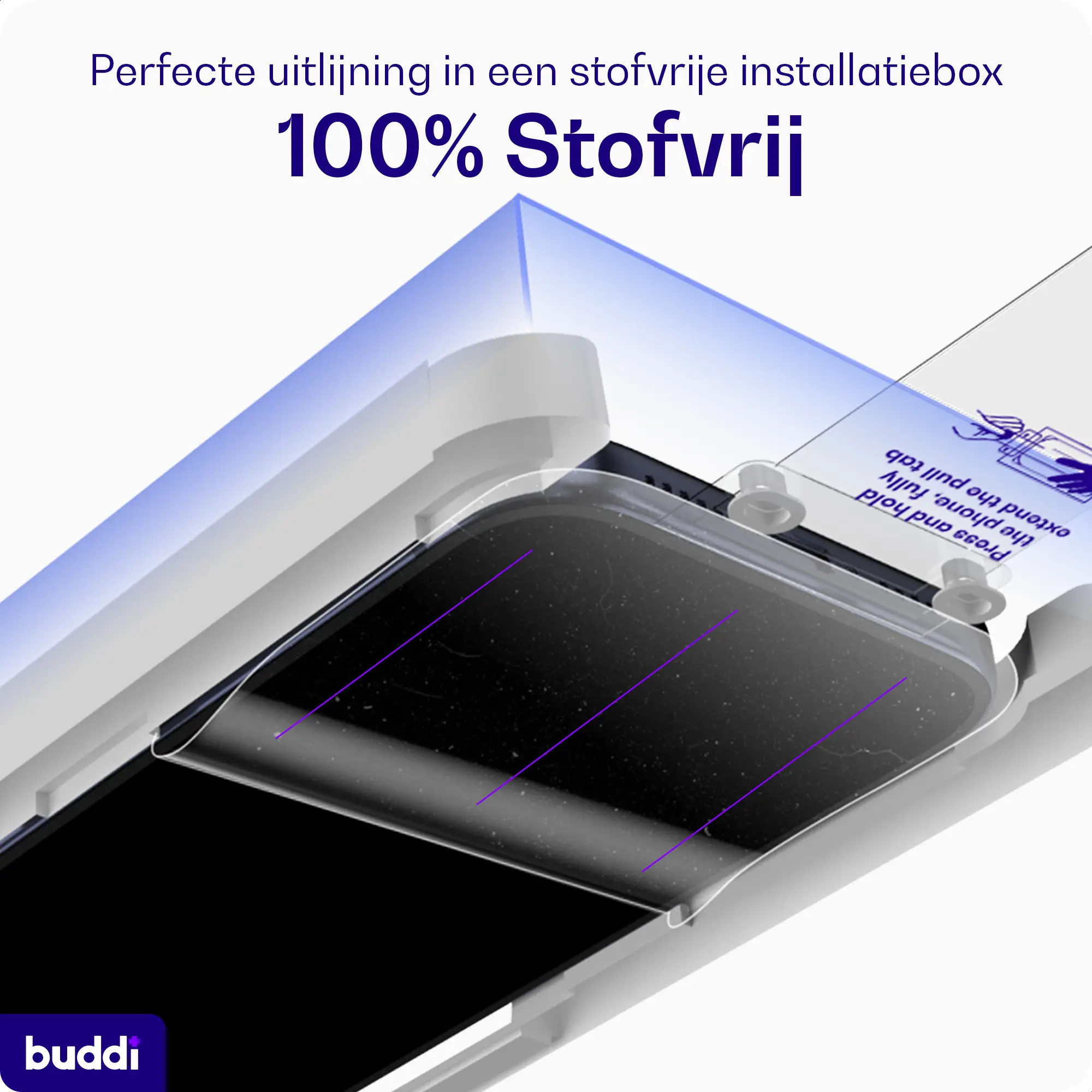 Buddi Easy Fit Samsung Galaxy S26 FE Tempered Glass met Installatietray (2-Pack) afbeelding 4