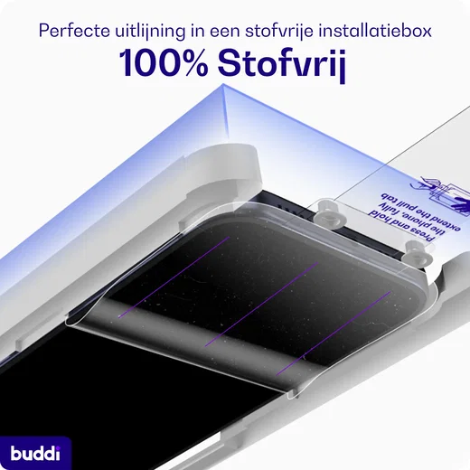 Buddi Easy Fit Samsung Galaxy S26 FE Tempered Glass met Installatietray (2-Pack) afbeelding 4