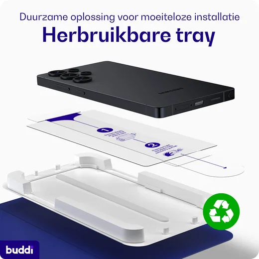 Buddi Easy Fit Samsung Galaxy S26 FE Tempered Glass met Installatietray (2-Pack) afbeelding 9
