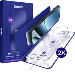 Buddi Easy Fit Google Pixel 11/11 Pro Tempered Glass Installatietray (2-Pack) afbeelding