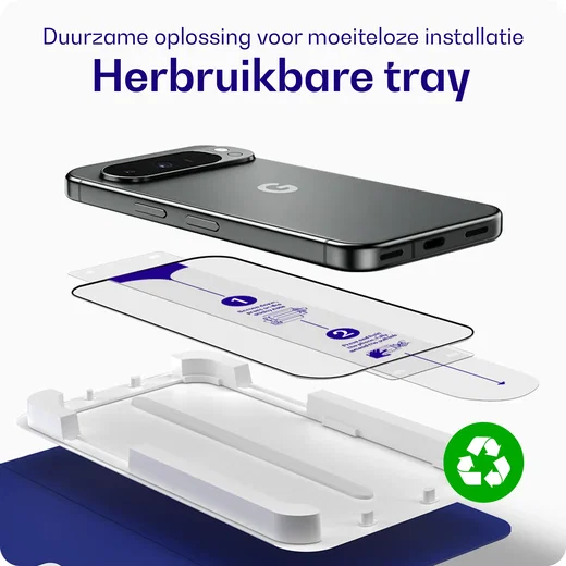 Buddi Easy Fit Google Pixel 11 Pro XL Tempered Glass Installatietray (2-Pack) afbeelding 6