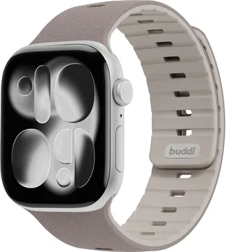 Buddi Luno Magnetisch Apple Watch Bandje 1-11/SE/Ultra 49/46/45/44MM Taupe