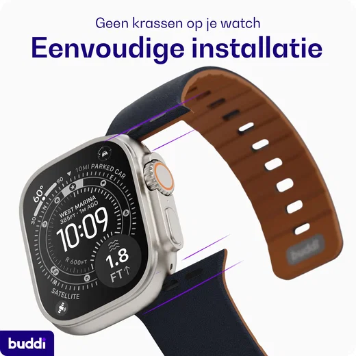 Buddi Luno Magnetisch Apple Watch Bandje 1-11/SE/Ultra 49/46/45/44MM Indigo afbeelding 8