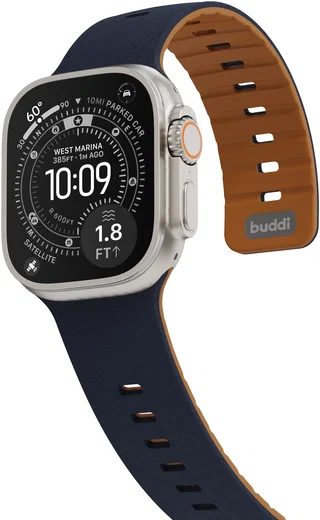 Buddi Luno Magnetisch Apple Watch Bandje 1-11/SE/Ultra 49/46/45/44MM Indigo afbeelding 11