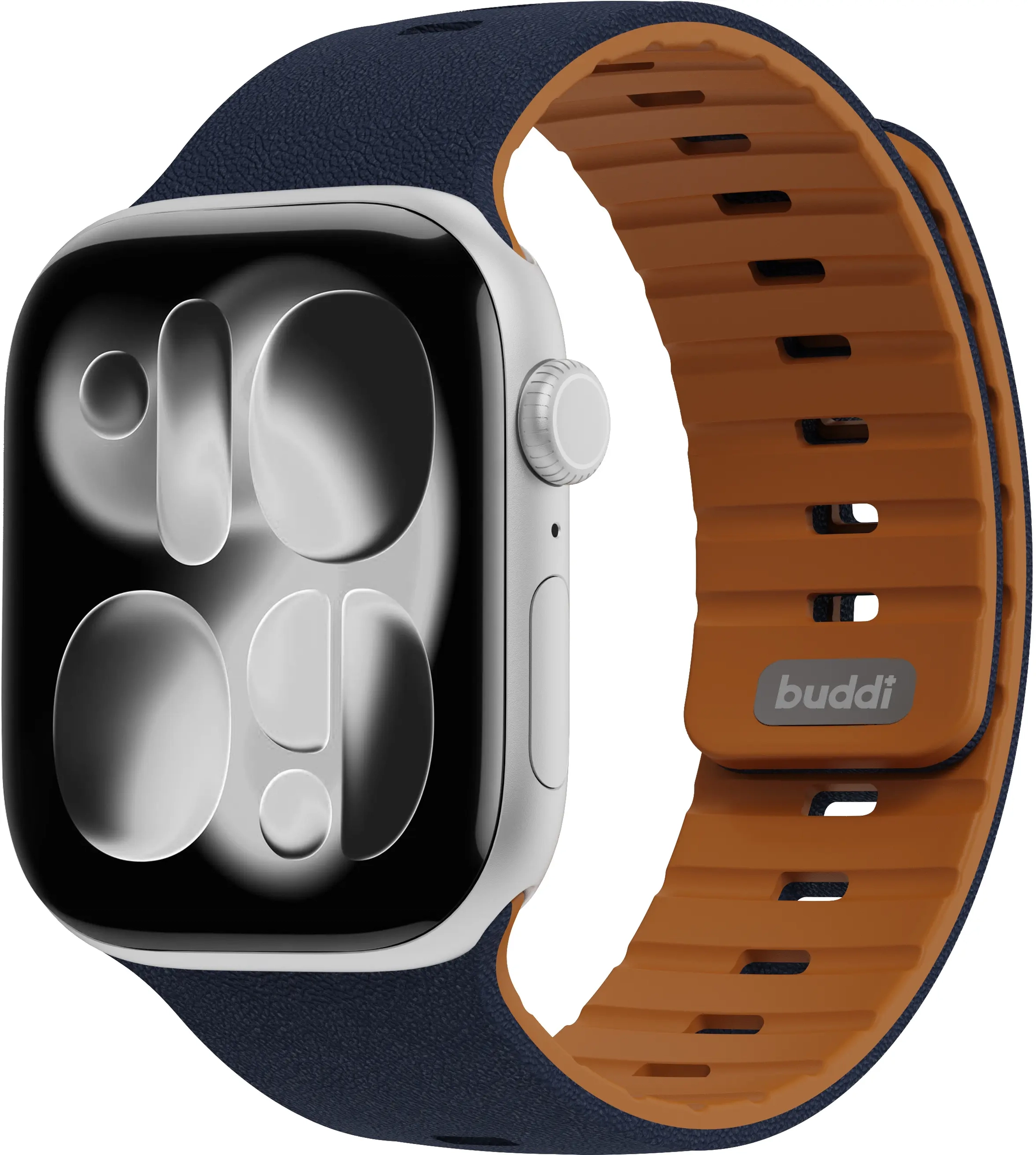 Buddi Luno Magnetisch Apple Watch Bandje 1-11/SE/Ultra 49/46/45/44MM Indigo afbeelding 1