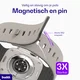 Buddi Luno Magnetisch Apple Watch Bandje 1-11/SE/Ultra 49/46/45/44MM Grijs afbeelding 5